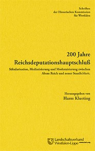 Auf dem Bild zu sehen ist das Titelbild zum Werk 200 Jahre Reichsdeputationshauptschluß. Es ist gelb.