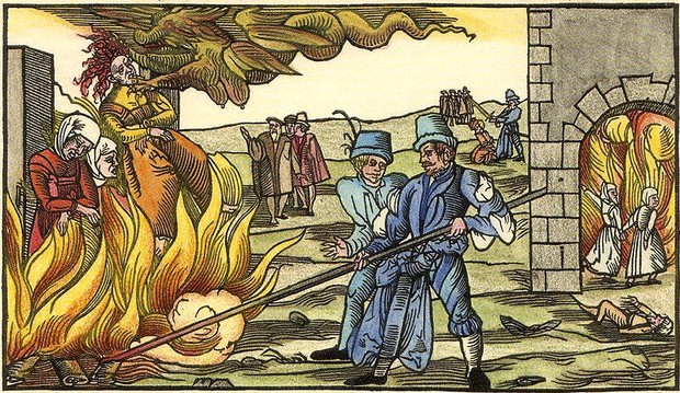 Frühneuzeitliches Bild einer Hexenbverbrennung