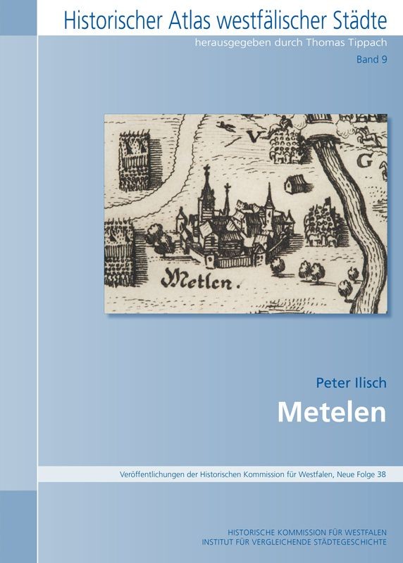 Zu sehen ist das Titelbild der Veröffentlichung, ein Ausschnitt des Kupferstichs "Schlacht bei Stadtlohn" aus dem Buch "Theatrum Europaeum" von 1635