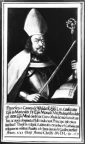 Auf dem Titelbild zu sehen: Franz von Waldeck, Bischof von Münster und Osnabrück, Gemälde