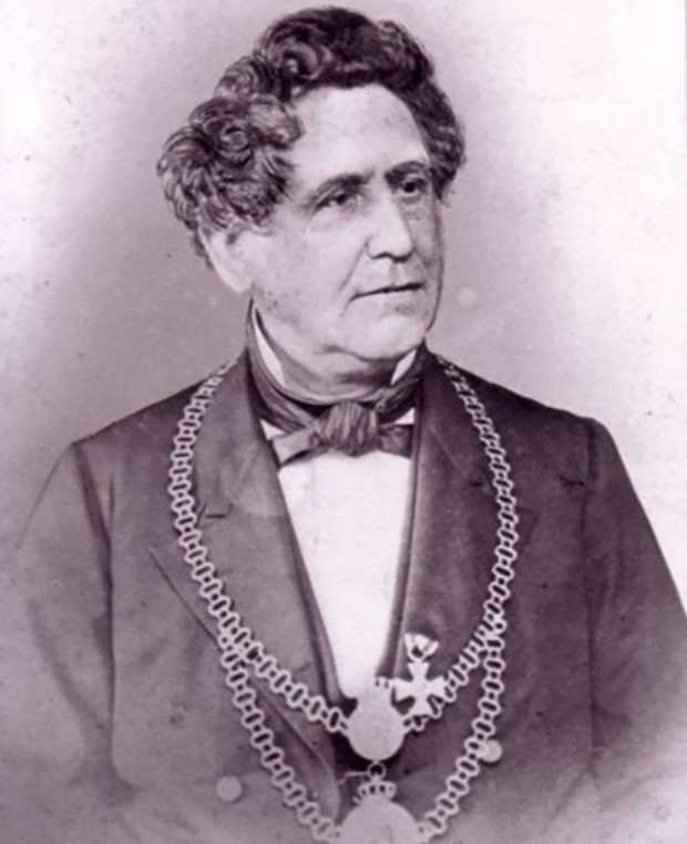 Portrait von Karl Zahn mit Bürgermeisterkette