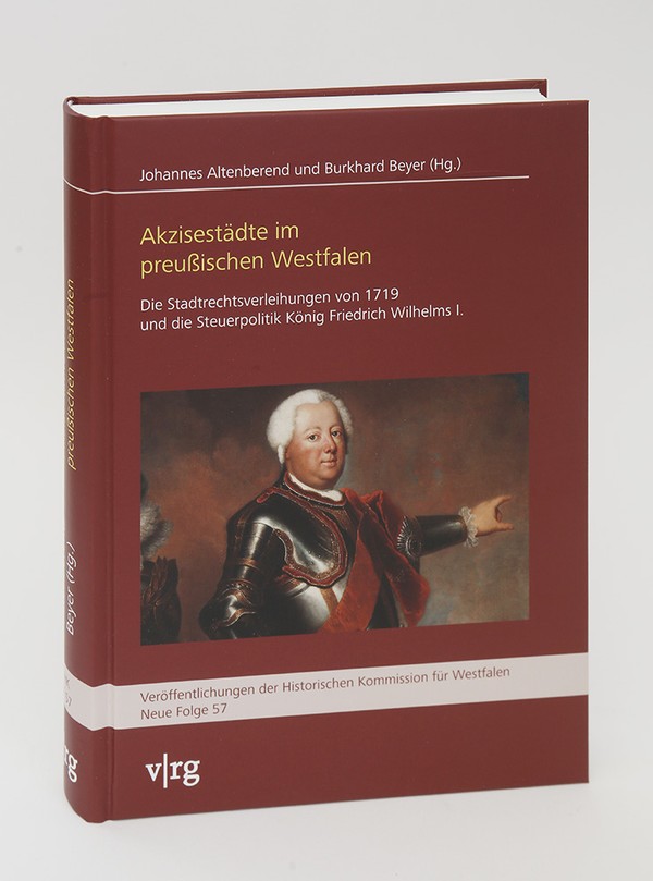 Auf dem Bild zu sehen ist der Buchdeckel mit einem Bild von von Könif Friedrich Wilhelm dem ersten