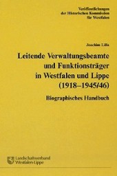 Auf dem Bild zu sehen ist das Titelcover zu den leitenden Verwaltungsbeamten und Funktionsträgern in Westfalen und Lippe. Das Buchcover ist gelb.