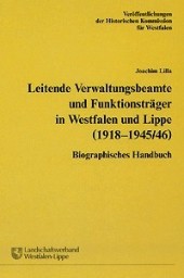 Auf dem Bild zu sehen ist das Titelcover zu den leitenden Verwaltungsbeamten und Funktionsträgern in Westfalen und Lippe. Das Buchcover ist gelb.
