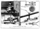 Auf dem Bild zu sehen: Horizontales Wasserrad in einer Getreidemühle, Bernoulli 1738
