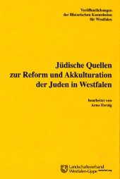 Auf dem Bild sehen wir das Titelcover zum Werk Jüdische Quellen zur Reform und Akkulturation. Es ist gelb.