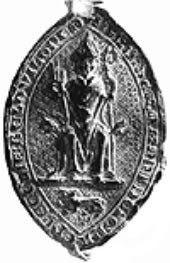 Zu sehen ist das Siegel des Paderborner Weihbischofs Hermann von 1320/21
