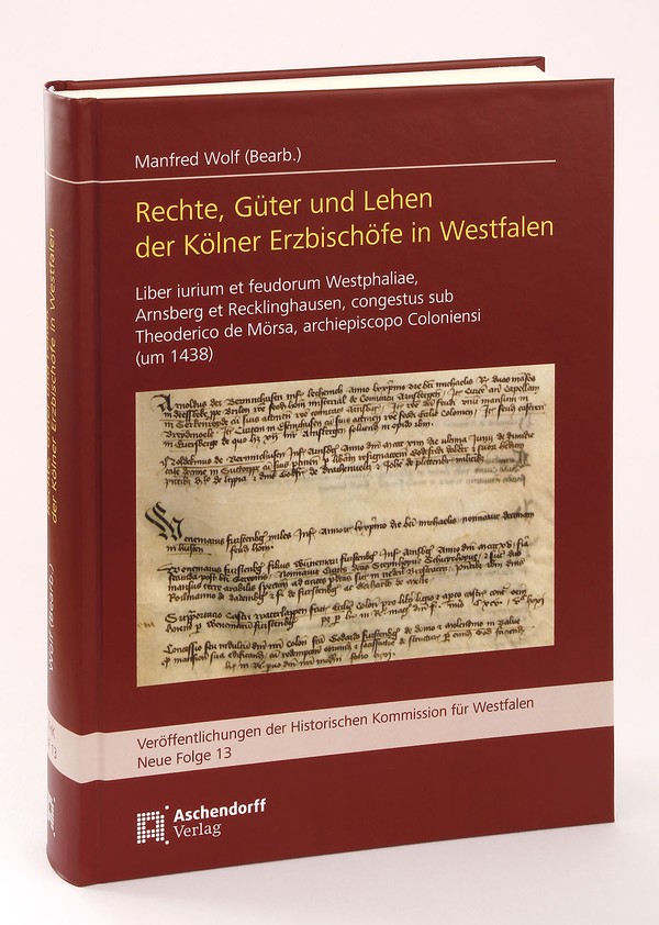 Zu sehen ist das Titelbild der Veröffentlichung, welches eine Abbildung einer mittelalterlichen Urkunde enthält