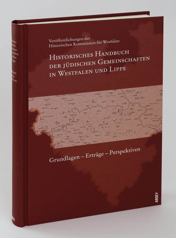 Zu sehen ist das Titelbild der Veröffentlichung, ein Ausschnitt einer Karte des heutigen Westfalens